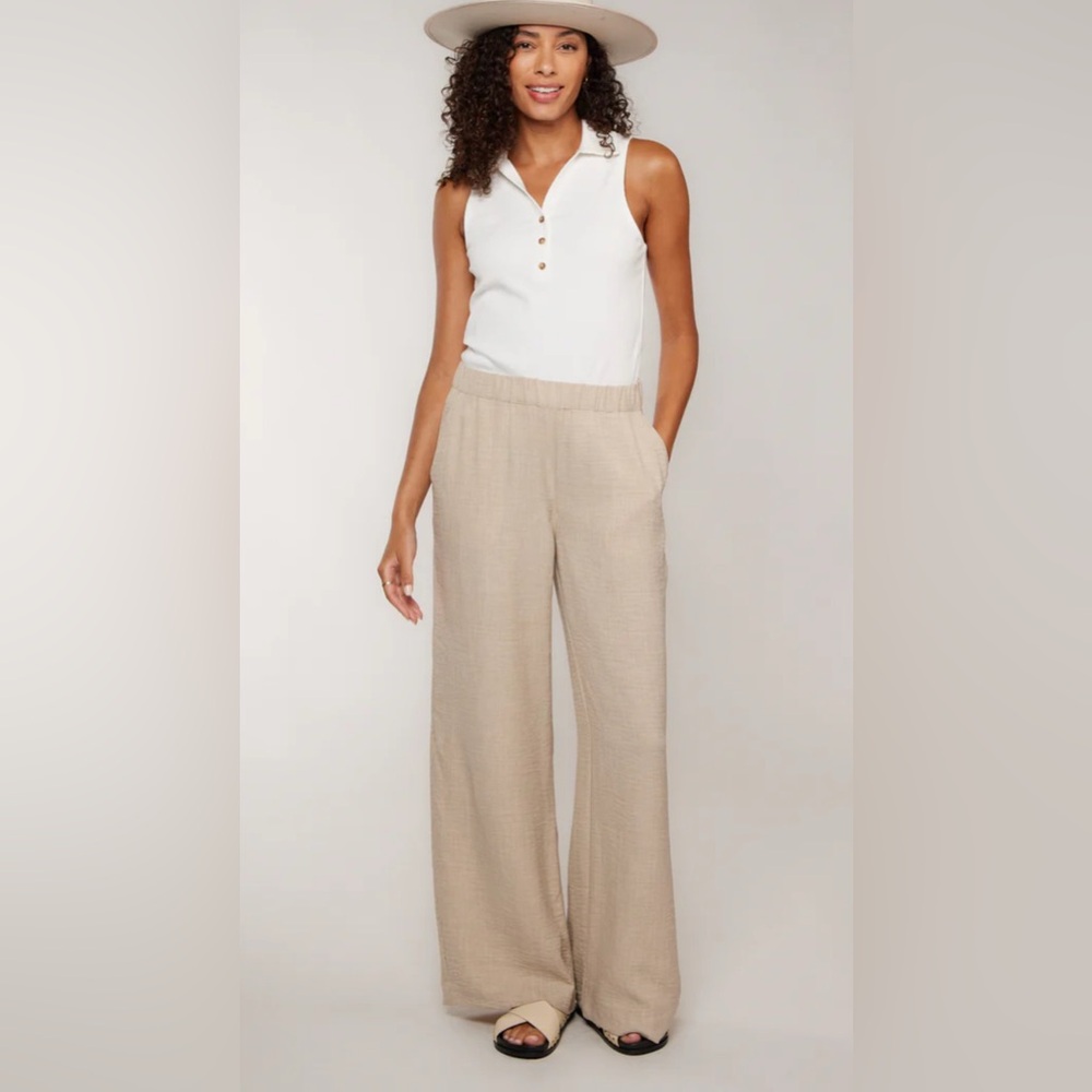 Marty M Sadie Pull On Pants Natural XS NWT